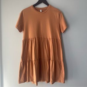 KOTN Tiered Babydoll Dress in Clay